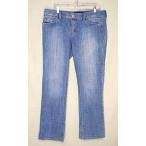 Vintage Y2K Baby Phat Bootcut Jeans Size 11 Baggy Distressed Sequin Logo 34x30